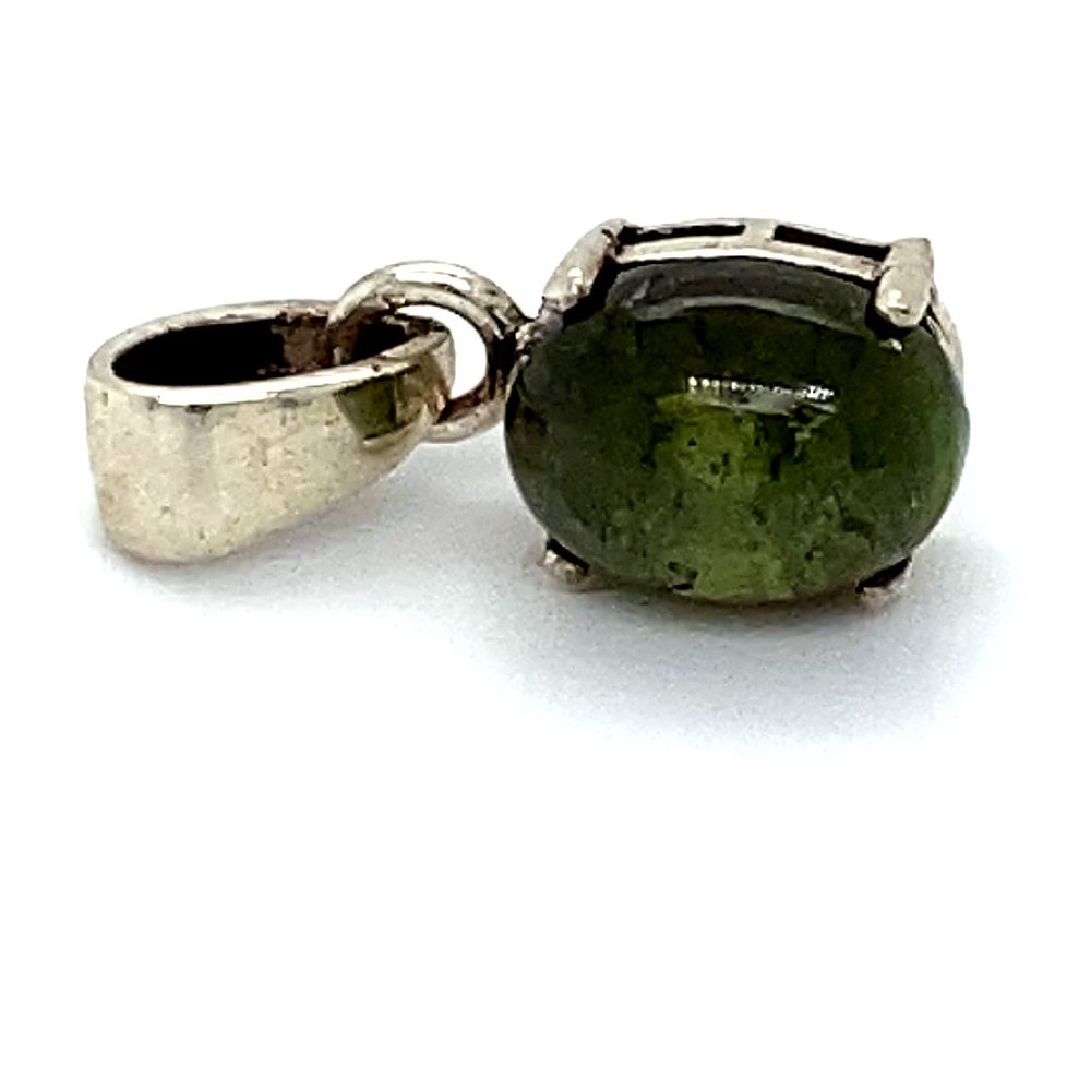 Green Tourmaline 2.01ct Solid Silver Pendant